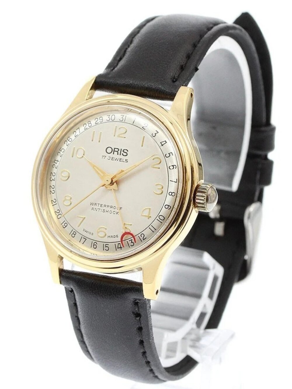 ORIS Pointer date 7285B vintage beige Dial Hand Winding Boy's Watch_965739